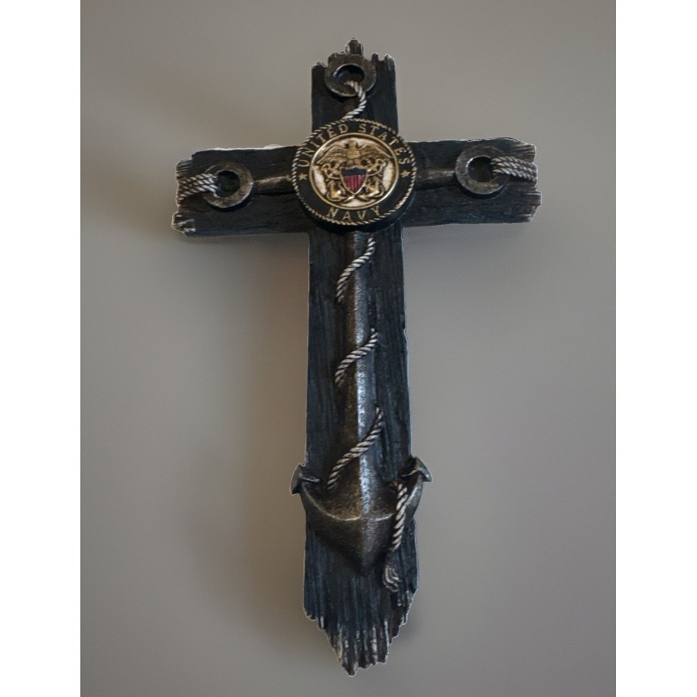 Navy Cross Military United States ~12x7 inch Patriotic USA Decor EUC